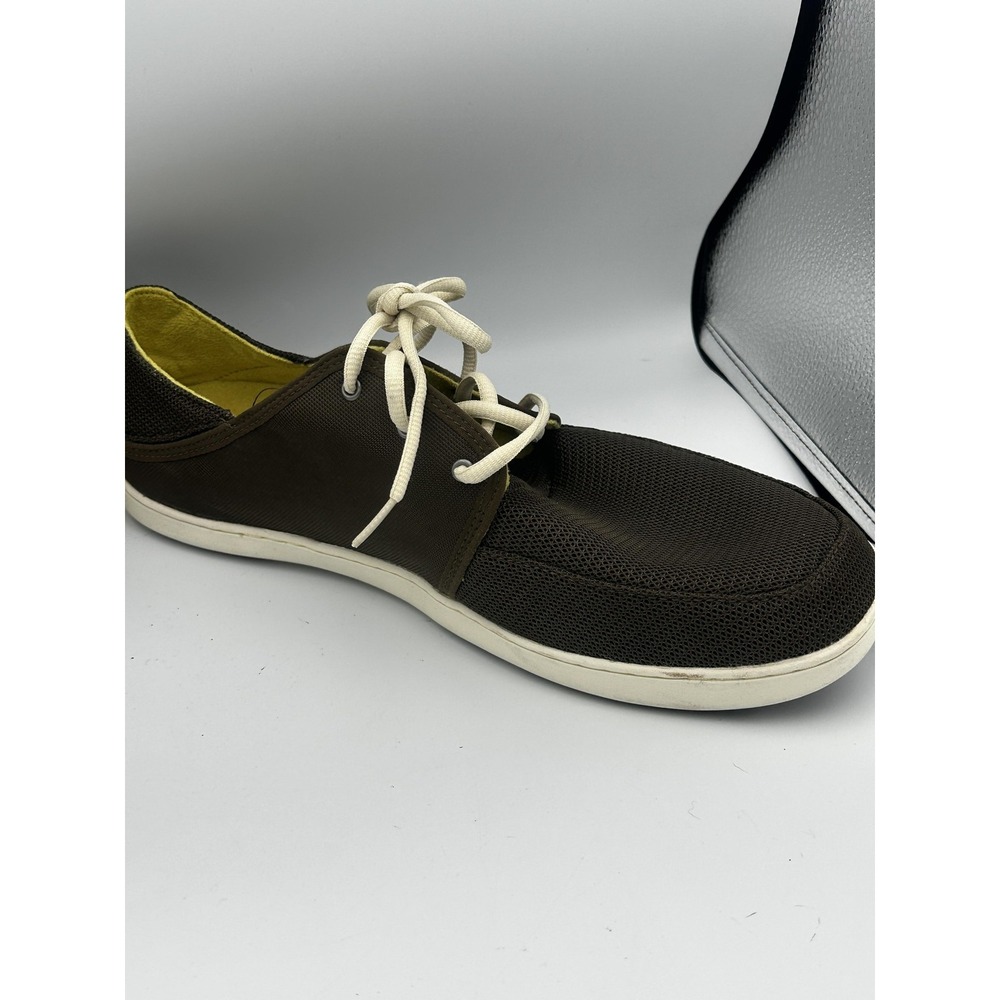 OluKai Nohea Lace Mesh Shoes Mens Size 13 Brown White Casual Lightweight Comfort - Picture 8 of 11